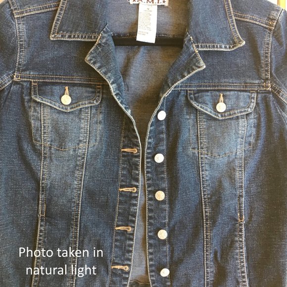 A.M.I. Blue Mediana Denim Jacket - Picture 2 of 11